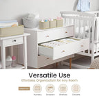 Reli. Drawer Organizer Clothes (14 Pack) | Dresser Drawer Organizers & Nursery Organization | Foldable Fabric Dresser Storage Dividers for Bras, Nursery, Changing Table, Baby Clothes, Clothing (Beige)