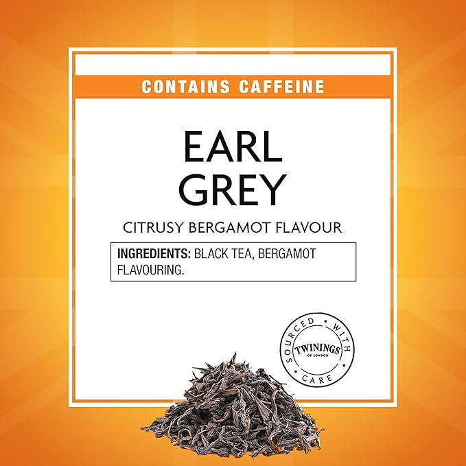 Twinings Earl Grey Loose Black Tea Tins, 7.05 Ounce Tins (Pack of 6), Flavoured with Citrus and Bergamot, Caffeinated, Enjoy Hot or Iced