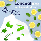 happimess HPM3100B-WHITE 5.3-Gallon Lemon Scented Drawstring Trash Can Liner, White (60-Count, 3-Packs of 20 Liners)