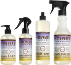 Mrs. MEYER'S CLEAN DAY Compassion Flower 4 Pack Variety, Liquid Hand Soap 12.5 OZ, Liquid Dish Soap 16 OZ, Multi-Surface Everyday Cleaner 16 OZ, Room Freshener 8 OZ, 1 CT