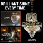 Chandelier Cleaner Drip Dry Spray - No Wipe Formula for Effortless, Streak-Free Shine on Crystal, Glass & Brass - Sprays up to 25 feet! Biodegradable, Non-Toxic & Time-Saving, 32 oz - Made in USA
