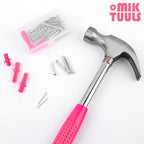 Electric Screwdriver Tool Set 112PCS, Home Tool Kit with 3.6V Small Power Cordless Screwdriver for Women, Pink