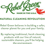 Rebel Green Super Deluxe Dish Soap - Plant-Based Sustainable Dishwashing Soap - Peppermint & Lemon Scent - 16 fl oz - 2 Pack