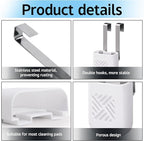 moonoom Toilet Tank Cleaning Tablet Holder, 3.7'' x 2.9'' x 0.7'' Toilet Tank Bleach Tablet Bracket, Hanging Toilets Bowl Cleaner Carrier for Preventing Dissolved Residue From Polluting Water Tanks