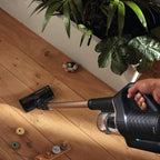 Miele Duoflex Total Care Vacuum Cleaner, Cordless and Bagless Multi-Use, Multi-Floor Flexible Stick Vacuum with 4 Attachable Brushes and Accessories, in Obsidian Black / Rose Gold