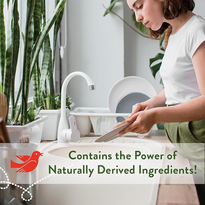 Rebel Green Super Deluxe Dish Soap - Natural Kitchen Dish Detergent - Gentle Dish Liquid Scented with Peppermint & Lemon - (1 Gallon Refill Bottle)