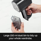 BUFF Fabric Shaver + Lint Remover, Sweater Defuzzer with 3 Motor Speeds, Remove Pills from Blankets, Couch, Clothing, Furniture, Stainless Steel Blade, USB-C Rechargeable – Black