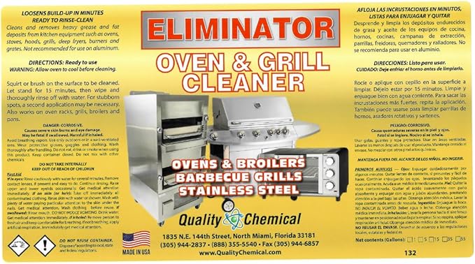 Quality Chemical Oven Cleaner & Grill Cleaner - Heavy-Duty/Fast Acting & Easy to Use/Degreaser/Heavy Duty Oven Cleaner/Best Oven Cleaner/Made in USA - 1 Gallon Combo
