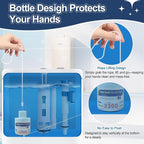 Toilet Bowl Cleaner, Automatic Long-Lasting Blue Toilet Cleaner Bottle, Septic Safe Toilet Bowl Tablets in Bottles, Fresh Bathroom & Deodorize, 6 Pack, 2300 Flushes Each