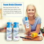 Foam Drain Cleaner, Drain Foam Cleaner, Powerful Foaming Sink Drain Cleaner, Liquid Hair Drain Clog Remover for Kitchen Drain, Sinks, Tubs (2 PCS)