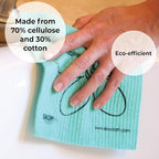 Skoy Cloth, 4-pack Versatile Swedish Dishcloths for Kitchen and Household Use, Reusable Cleaning Cloths, Planet-Friendly, Dishwasher and Dryer-Safe, Assorted Colors