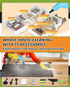 Handheld Steam Cleaner for Home, 10s Heat-Up/2.11 Qt Tank/4.5BAR High Pressure Steamer for Cleaning, 3 Level Pressurized Portable Steam Cleaner Handheld for Car, Grout, Tile, Dirt, Bed Bugs, Blue