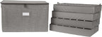 Covermates Keepsakes - Adjustable Zip-Top Storage Box - Configurable FlexGrid Compartments - Heavy Duty Polyester- Reinforced Handles - Stackable Design - Indoor Storage, Grey Heather