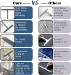 Shower Squeegee for Glass Doors, RICHMIRTH 11" Inch Width Silicone Rubber Blade Squeegee Window Cleaner Tool Squeegee for Shower Glass Doors Bathroom Mirror Car Window Tile - Gray