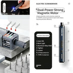 Cordless Electric Screwdriver Set, Rechargeable Precision Screwdriver with LED Ring Light, Type-C Charging, Multi-Bit Kit for Home Repair and Electronics