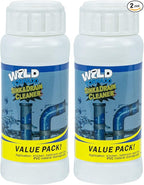 Wild Tornado Pipe Dredge,Powerful Sink Cleaner Powder Fast Foaming for Kitchen Toilet Pipeline Quick Cleaning Tool（2pcs）