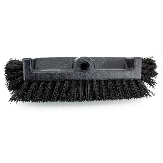 SPARTA Multi-Level Tile Scrub Brush 12" Wide Brush Head, Heavy-Duty Tile Cleaning Brush with End Bristles for Commercial Tiles, Tubs and Floor, Plastic, 12 Inches, Black