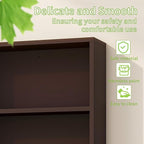 Wooden Bathroom Organizers, Over The Toilet Storage Cabinet with 2 Doors, Adjustable Shelves & Towel Bar, Wall Mounted Medicine Cabinet for Kitchen & Laundry, Espresso