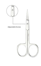 Eyebrow Scissors & Small Cuticle Scissors, Curved Blade Manicure TSA Scissors. Stainless-Steel Scissors for Eyelashes, Facial Hair, Pubic, Men Moustache & Beard.