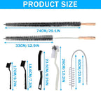 8 Pcs Washing Machine Cleaning Brush,Dryer Vent Cleaner Kit, Long Handle Crevice Brush Kit for Bathroom, Kitchen, Tile, Grout, Sink, Shower, and Vent Maintenance