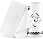 Fantasticlean Microfiber Cleaning Cloth Roll -40 Pack, Tear Away Microfiber Towels, 12" x 12", Reusable, Washable, Scratch Free, Ultra Absorbent Dishcloth for Car, Home Supplies, Pet, Kitchen (White)