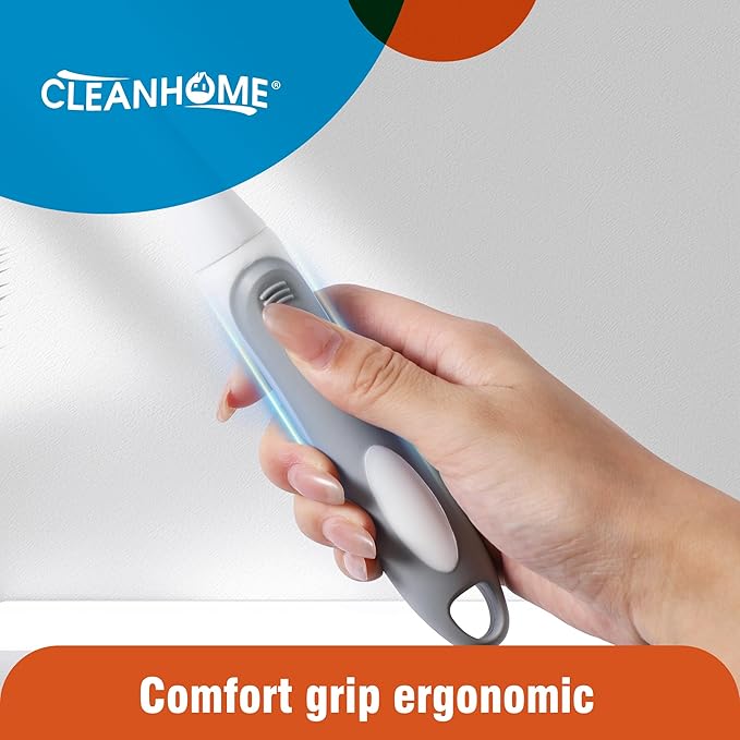 4-Pack Heavy-Duty Dish Scrub Brushes with Stiff Non-Scratch Bristles & Long Handle - Multi-Purpose Kitchen Cleaning Brushes for Pots, Pans, Bottles, Deep Cleaning