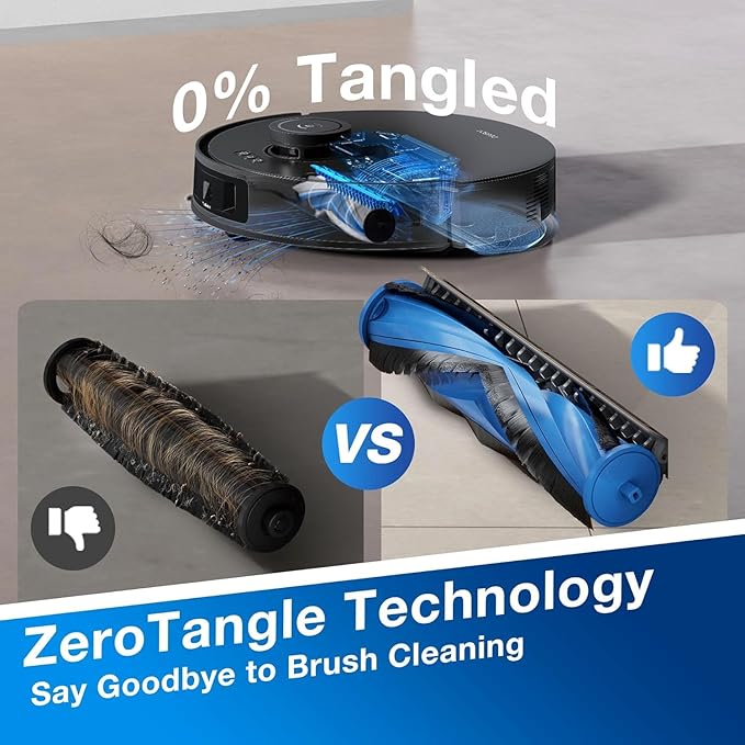 ECOVACS DEEBOT N20 Robot Vacuum Cleaner and Mop,8000Pa Strong Suction, ZeroTangle Brush, 300 Minutes Runtime,TrueMapping Intelligent Path Planning