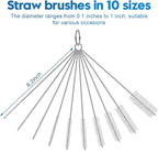 14Pcs Bottle Brush Cleaner Set, Long Handle Bottle Brushes, Sponge Brushes, 3-in-1 Water Bottle Cleaner Brushes and Straw Brushes for Water Bottles, Cups and Straws Cleaning