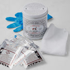 Cape Cod Polishing Metal Tin Bundle for Fine Metals | (12) 4X6 Polishing Cloths | (1) 12x12 Buffing Cloth | (1) Pair of Nitrile Gloves