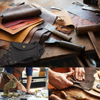 MOCOST Leather Axe Sheath, Durable Hatchet Cover, Protector Case, Rustic Black Leather