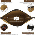 6 Pack Canvas Zipper Tool Bag, Premium Tool Pouches, Multi-Purpose Storage Organizer with Carabiner.