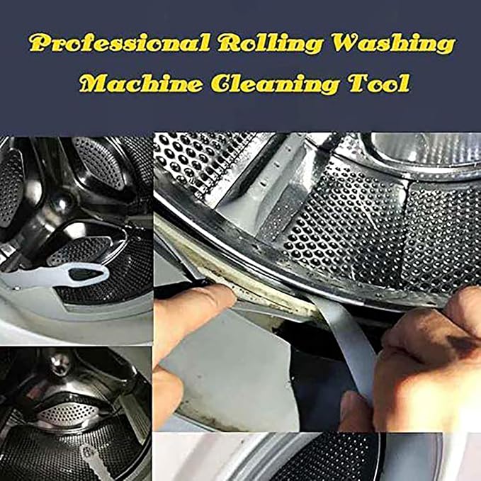 Rolling Washing Machine Cleaning Brush Long Flexible Cleaning Brush Durable Nylon Washer Drum Brush Cleaner Dryer Vent Cleaning Tool Cleaner Kit for Home Bathroom (1)