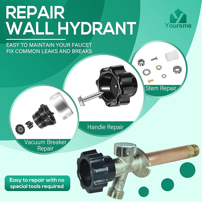 630-8500 Wall Hydrant Complete Service Repair Kit Replaces for Prier 300, 400 & 500 Series Mansfield Style Hydrants for Diamond 300 & 400 Series Wall Hydrants