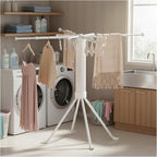 Clothing Drying Racks Folding Laundry Clothing Rack with 16 Clips Retractable Clothes Drying Rack Collapsible Towel Rack Drying Rack for Indoor, RV, Dorm, Yard, Camping, Outdoor