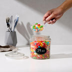 KooK Glass Storage Jars with Lids - 29oz (Set of 2), Kitchen Canisters for Sugar, Cookies, Cotton Balls, Glass Containers with Chalkboard Labels and Airtight Lid