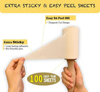 Extra Sticky Lint Roller Refills Only, Total 800 Easy Tear Sheets, Fits Most 3.9"-4" Standard Size Lint Roller with Inner Diameter at 1.5", Works Great On Pet Hair(Pack of 8)