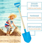 Kids Beach Shovels for Digging Sand, Beach Toys Gifts for Kids 3-10, 31" Long Plastic Shovel Spade & D-Handle, Adjustable Length, 3PACK