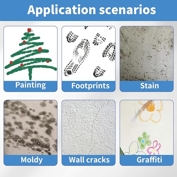 White Paint，White Wall Rolling Paint Repair Tool, Portable Wall Coating, Paint Roller Brush, Used for Easy Repair of Wall Graffiti and Other Wall Stains, Water-Based (200g, White)