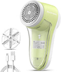 BEAUTURAL Fabric Shaver, Rechargeable Lint Remover for Clothes, Electric Lint Shaver with 6-Leaf Blades, Sweater Shavers to Fuzz, Lint Balls, Pillings, Bobbles for Clothes and Furniture