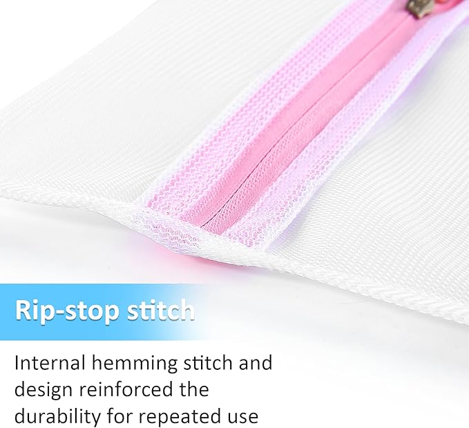 5 Pcs Mesh Laundry Bags for Delicates with Zipper, Lingerie Bags for Laundry, Travel Storage Organize Bag, Clothing Washing Bags for Laundry,Blouse, Hosiery, Stocking, Underwear, Bra and Lingerie