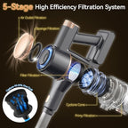 N8 Cordless Vacuum Cleaner,Lightweight Stick Vacuum with Powerful Suction,2200mAh Battery,40 Mins Runtime,Self-Standing,Rechargeable Vacuum Cleaners for Home Hardwood Floor Carpet Pet Hair (Gold)