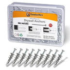 Drywall Anchors and Screws Kit, 200 Pcs Self Drilling Drywall Anchors, 100 Pcs Zinc Sheetrock Anchors and 100 Pcs #8 x 2 Metal Screws, Heavy Duty Wall Anchors, 75 Lbs Hanging Mounting