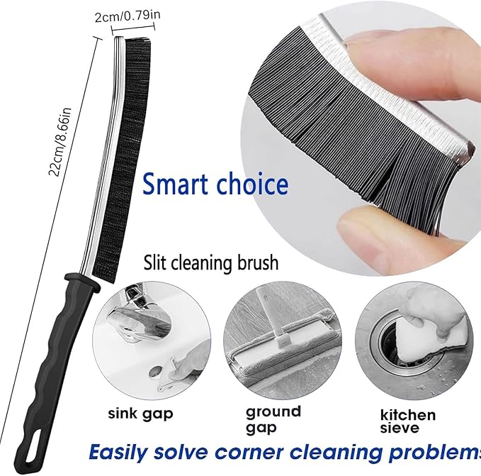 Crevice Cleaning Brush, New Multifunctional Gap Cleaning Brush Tool, Bathroom Gap Brush, Grout Cleaner Brush Hard Bristle Crevice Cleaning Brush,6Pcs