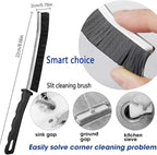 Crevice Cleaning Brush Set, Hard Bristle Gap Cleaning Tool, Ultra-Fine Nylon Deep Scrub Brushes for Window Tracks, Bathroom Grout, Sliding Doors & Sink Detailing,6-Pack