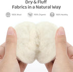 Wool Dryer Balls 6 Pack, Natural Fabric Softener, Dryer Balls Laundry Reusable, Reduces Clothing Wrinkles and Saves Drying Time (White)