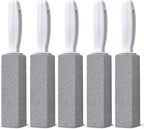 Emycool Pumice Stone Toilet Bowl Cleaner, 5 Pack Toilet Pumice Stone with Handle for Toilet Cleaning, Bathtubs, Sinks, Swimming Pools, Grills