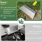 Garden Cleaning Shovel, Multifunctional Flat Shovel with 78 Inch Adjustable Length Ergonomic Handle, Gardening Scraper Shovel for Weeding,Scraping,Ice Remove…, Black, 28QPCC-HZ-5jie