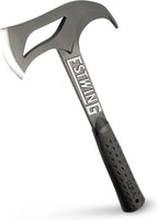 ESTWING Hunter's Axe - 14.25" USA Made Forged Steel Hatchet with Gut Hook & Shock Reduction Grip - EBHA
