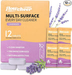 flowcheer Multi Surface Cleaner Refills -All Purpose Cleaning Tablets-Makes 192 fl oz(12 x 16 Fl oz) Bottles of Spray Cleaner for Household&Kitchen Cleaning-Lavender Scent(Not Included Bottles)