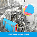 HOMEXCEL Swedish Dishcloths for Kitchen 10 Pack, Sponge Dish Cloth for Counters & Washing Dishes, Reusable and Absorbent Paper Towels, 3 Colors Assorted